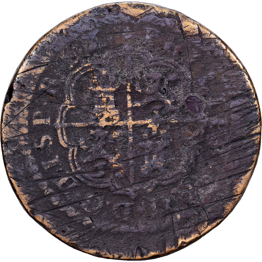 Spain, Poids monétaire, 8 Réaux, 17th-18th centuries, Brass, VF(20-25)