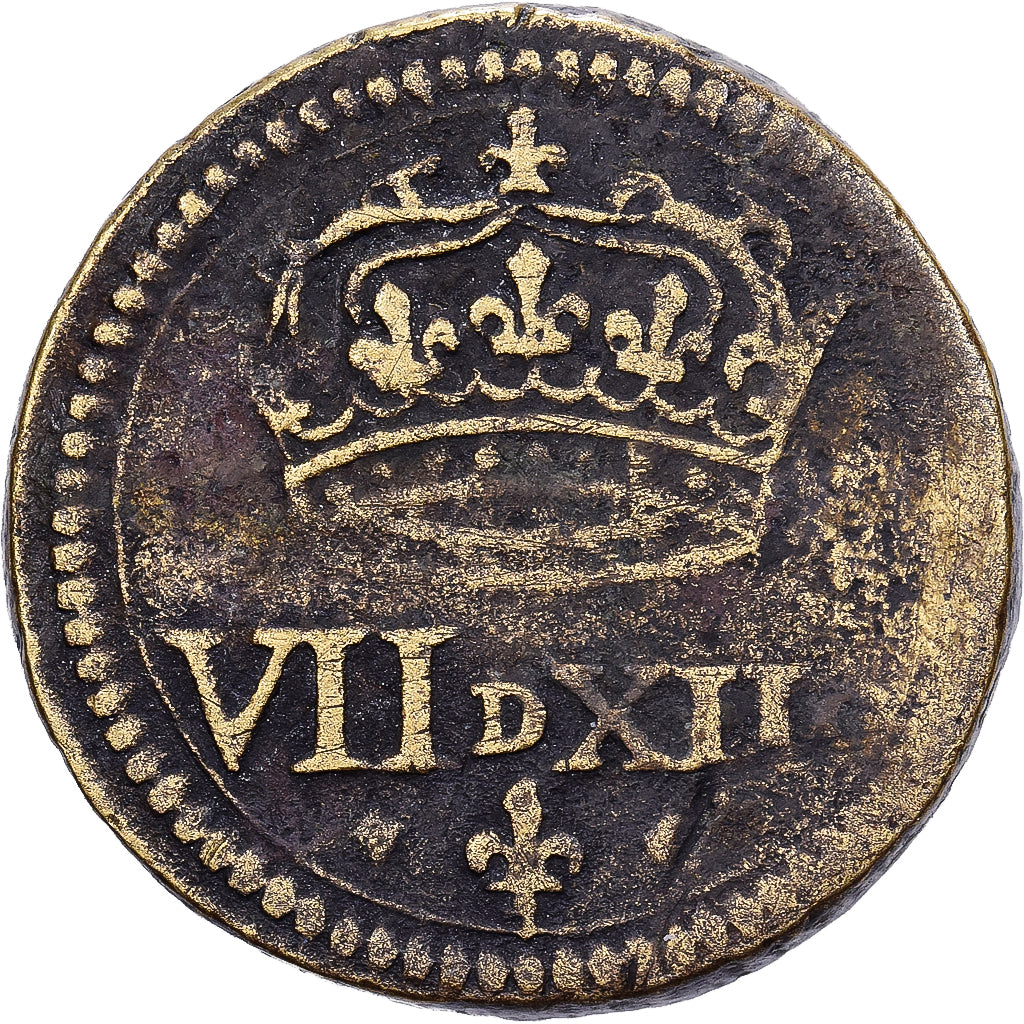 France, Poids monétaire, 1/4 Écu, 16th-17th Centuries, Brass, EF(40-45)