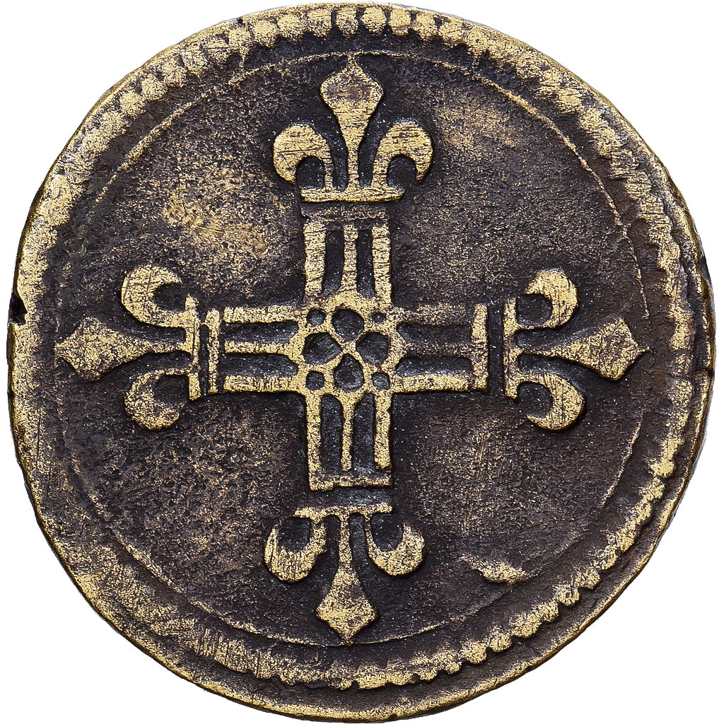 France, Poids monétaire, 1/4 Écu, 16th-17th Centuries, Brass, EF(40-45)