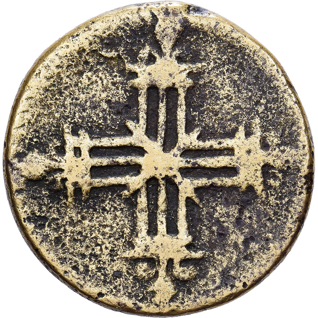 France, Poids monétaire, 1/4 Écu, 16th-17th Centuries, Brass, VF(20-25)