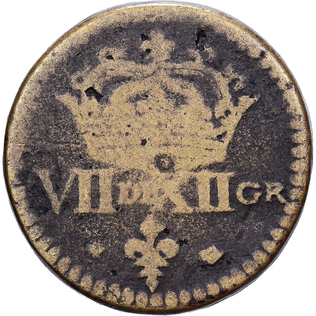 France, Poids monétaire, 1/4 Écu, 16th-17th Centuries, Brass, VF(20-25)
