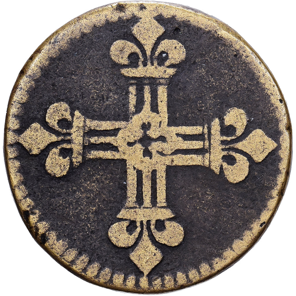 France, Poids monétaire, 1/4 Écu, 16th-17th Centuries, Brass, VF(20-25)