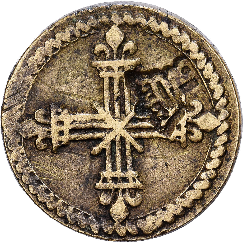 France, Poids monétaire, 1/4 Écu, 16th-17th Centuries, Brass, Contremarque