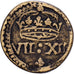 France, Poids monétaire, 1/4 Écu, 16th-17th Centuries, Brass, VF(30-35)