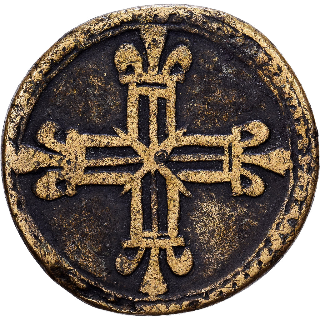 France, Poids monétaire, 1/4 Écu, 16th-17th Centuries, Brass, VF(30-35)
