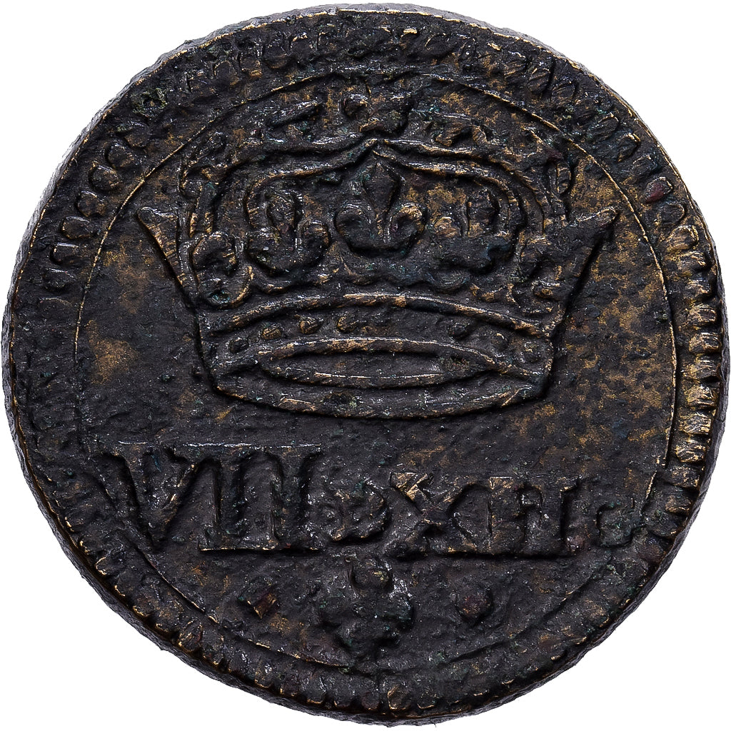 France, Poids monétaire, 1/4 Écu, 16th-17th Centuries, Brass, VF(30-35)