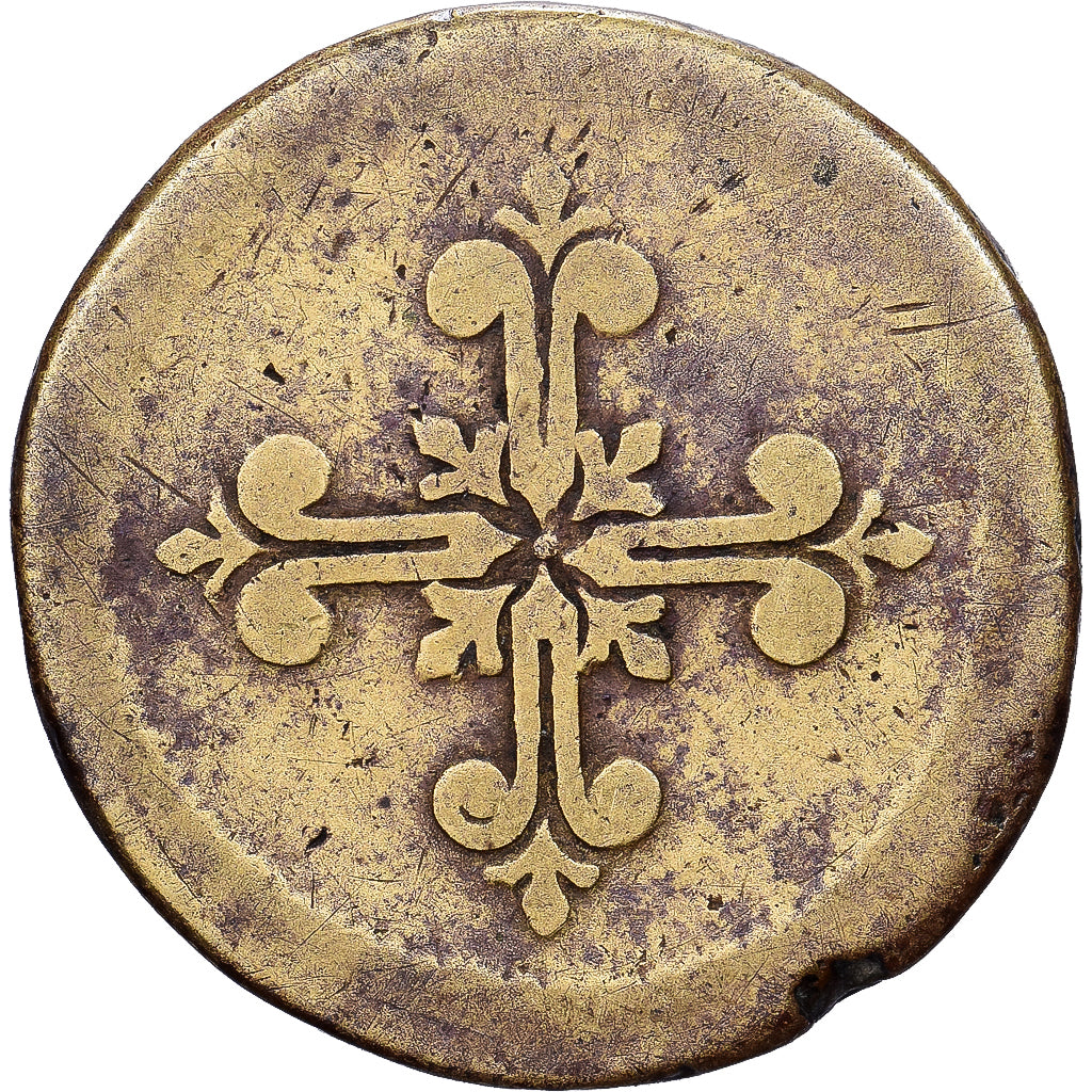 Itália, Coin weight, 2 Pistoles d'Italie, V Deniers IIII Grains, n.d., Bronze