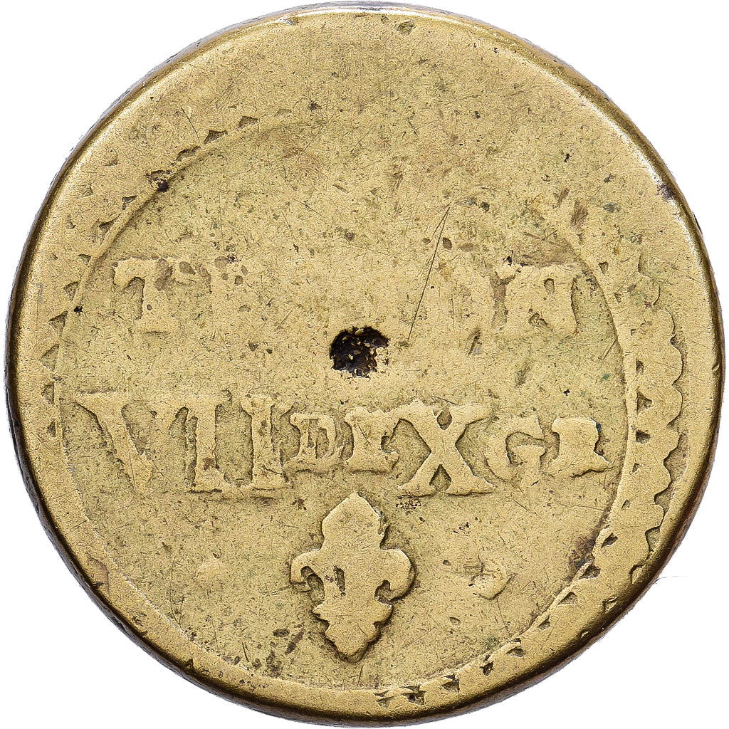 Francia, Poids monétaire pour le teston, Henri II ou Henri III, Latón, BC+
