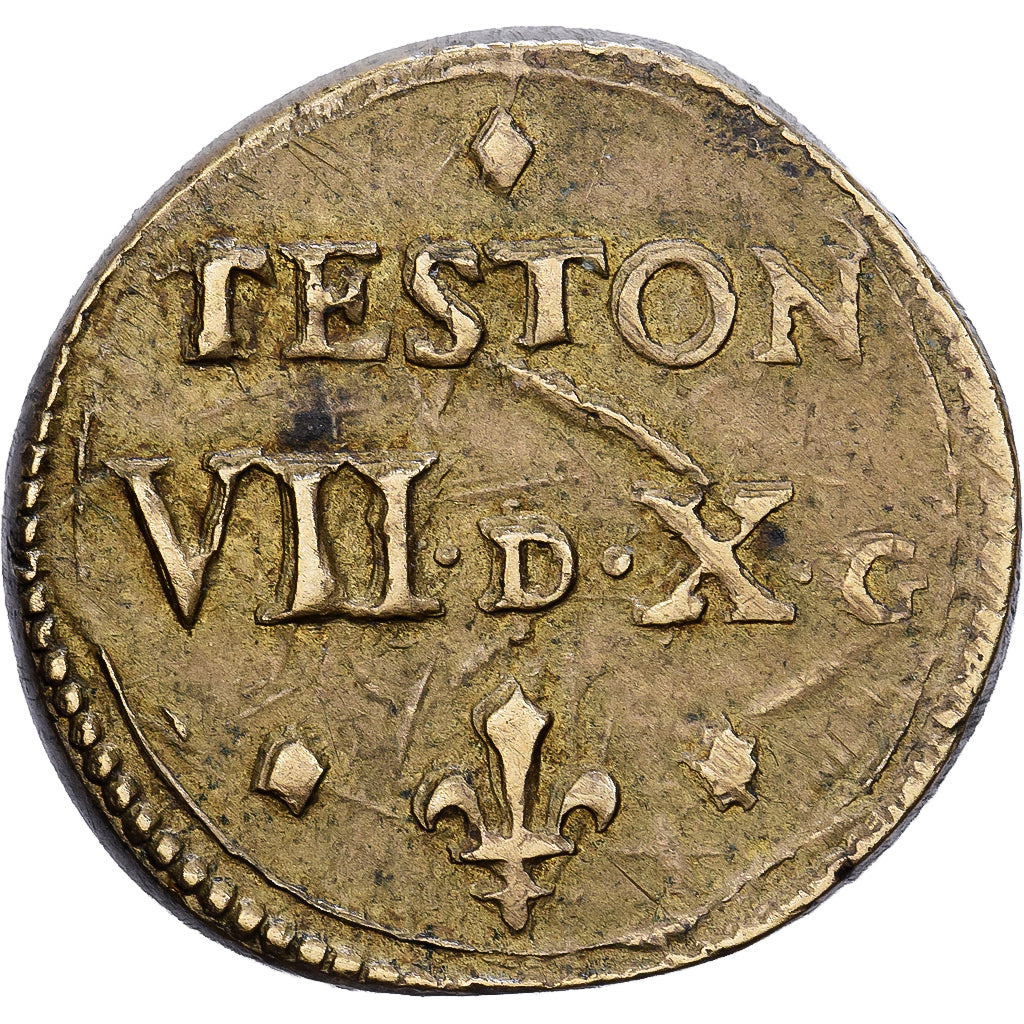 France, Poids monétaire pour le teston, Brass, AU(50-53)