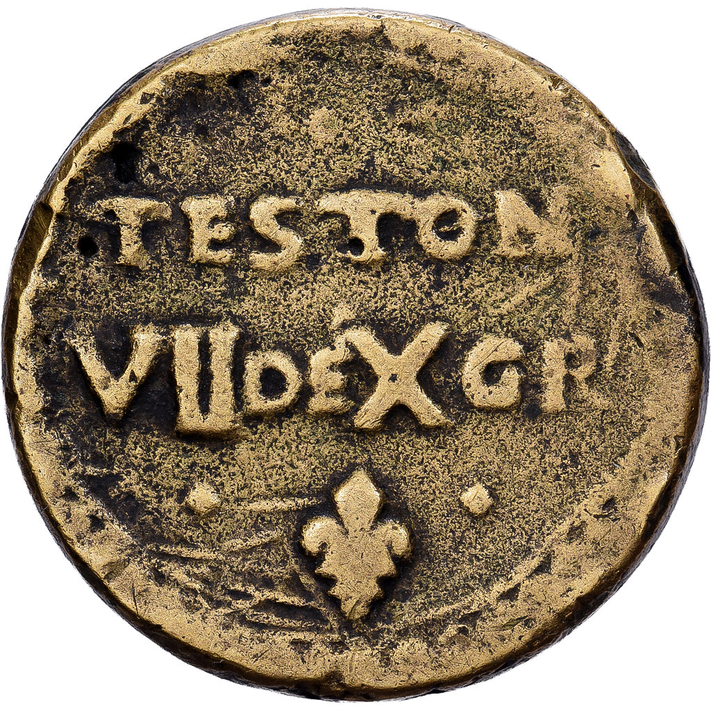 France, Poids monétaire pour le teston, Brass, VF(30-35)