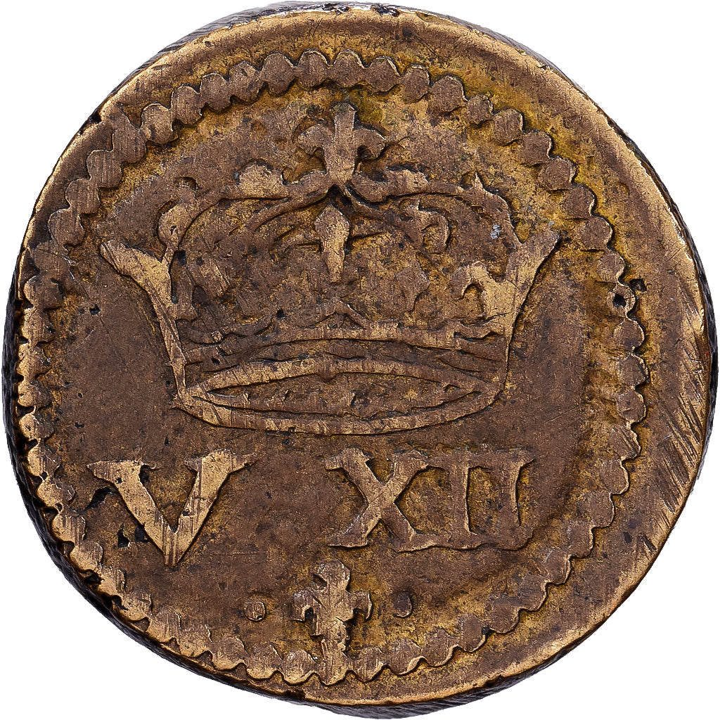 France, Louis XIII, Poids Monétaire, Laiton, TB+