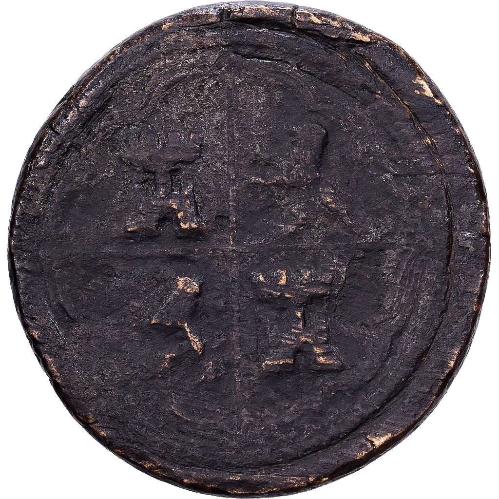 Spain, Poids monétaire, 8 Réaux, 17th-18th centuries, Brass, VG(8-10)