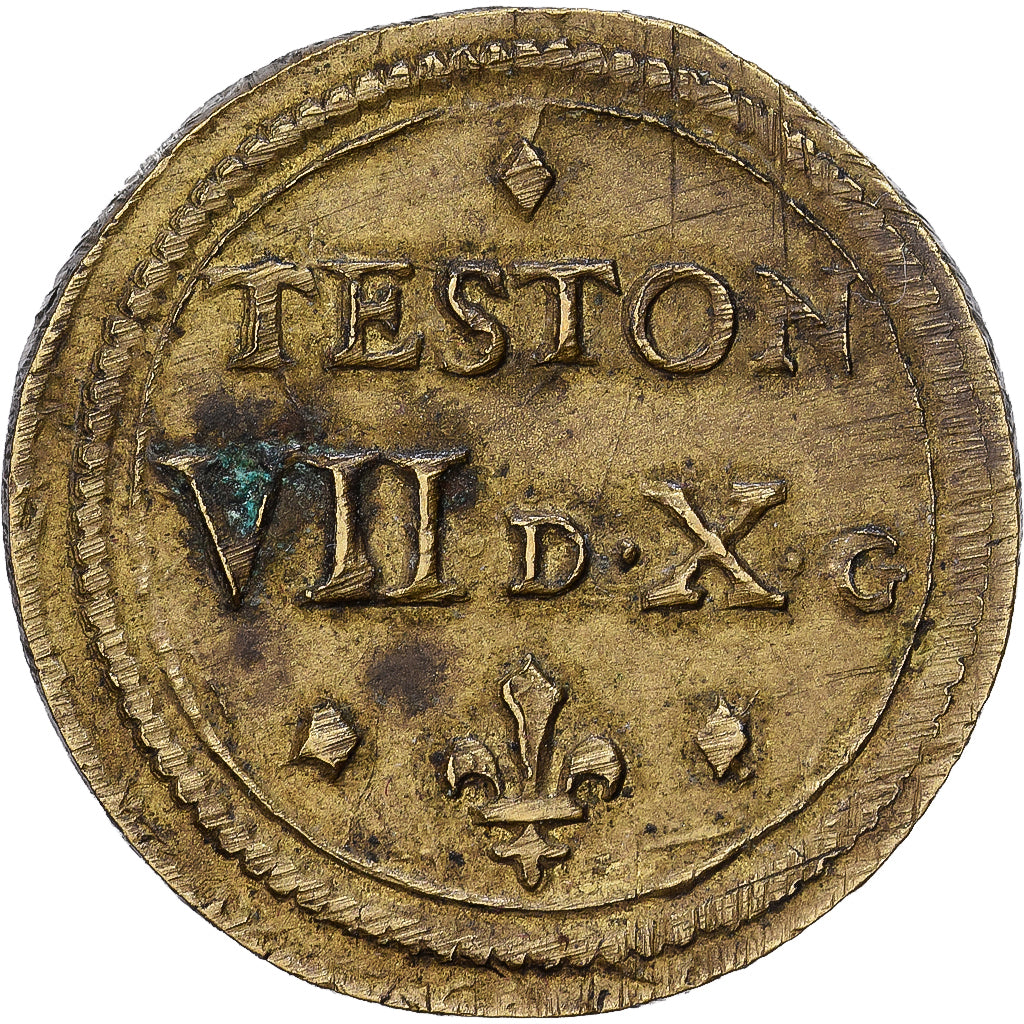 France, Poids monétaire pour le teston, Brass, AU(50-53)