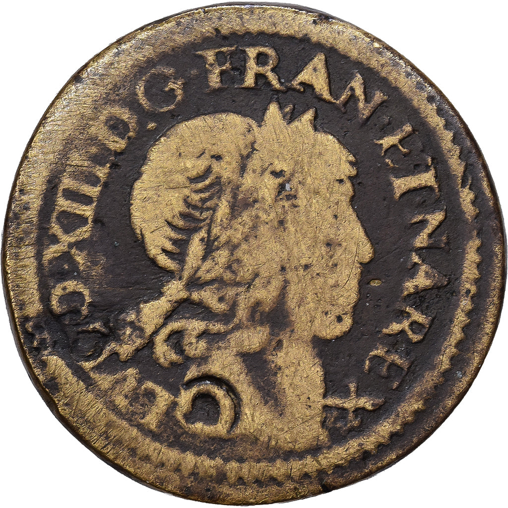 France, Poids Monétaire pour le Double Louis, Louis XIII, Laiton, TB+