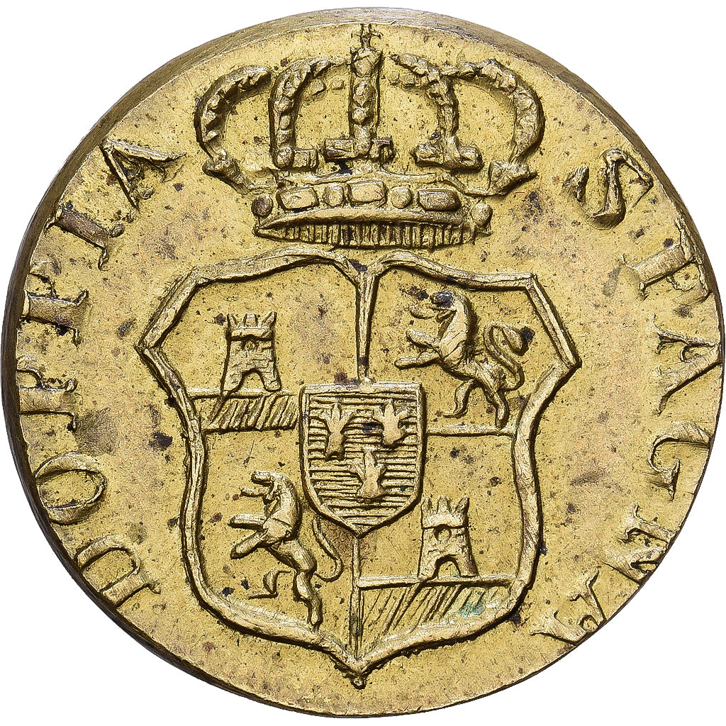 Spain, Poids Monétaire, Double Ecu d’Espagne appellé “Doppia”, Brass