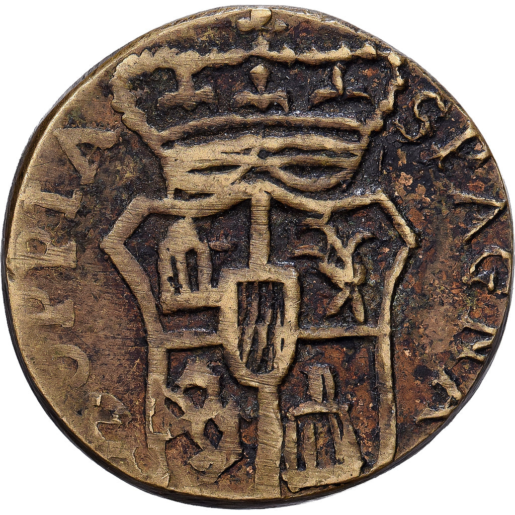 Spain, Poids Monétaire, Double Ecu d’Espagne appellé “Doppia”, Brass