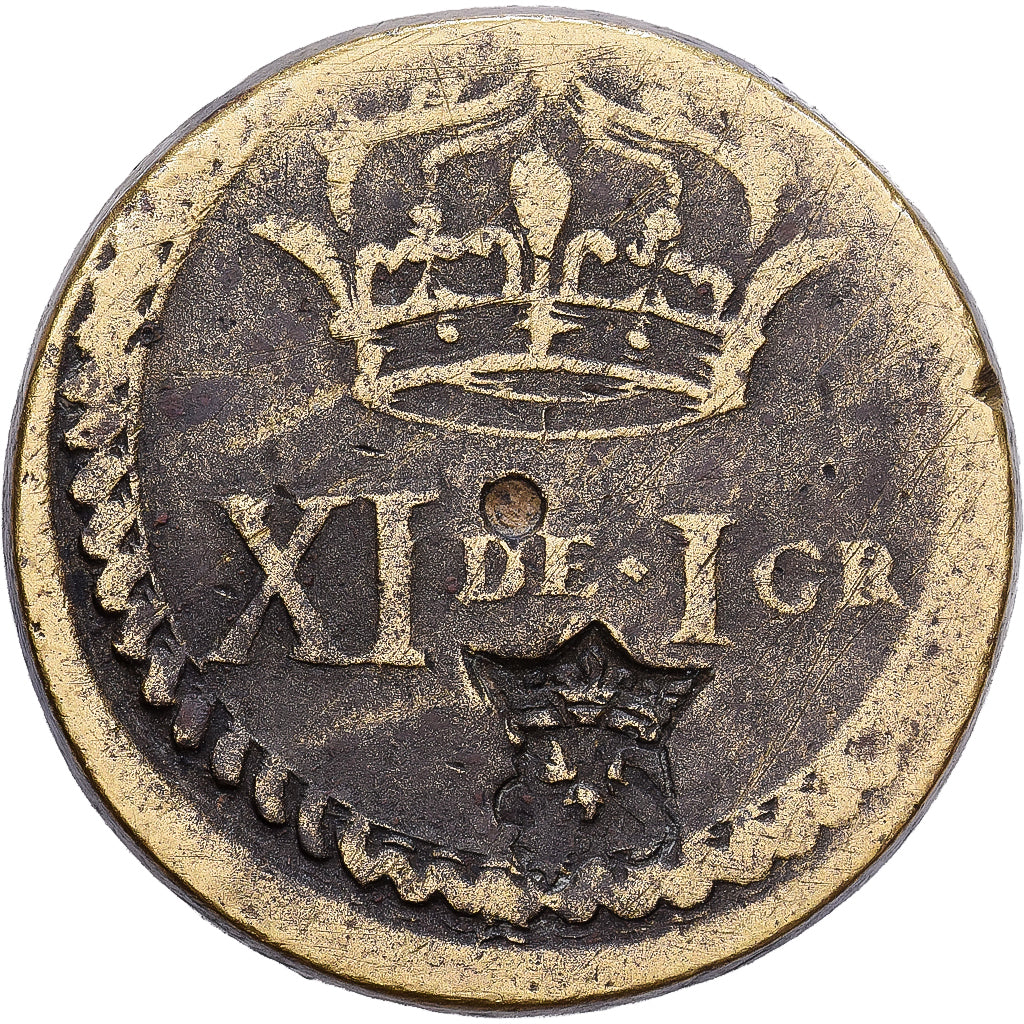 France, Poids Monétaire, Franc de Forme Circulaire, Henri III, Brass