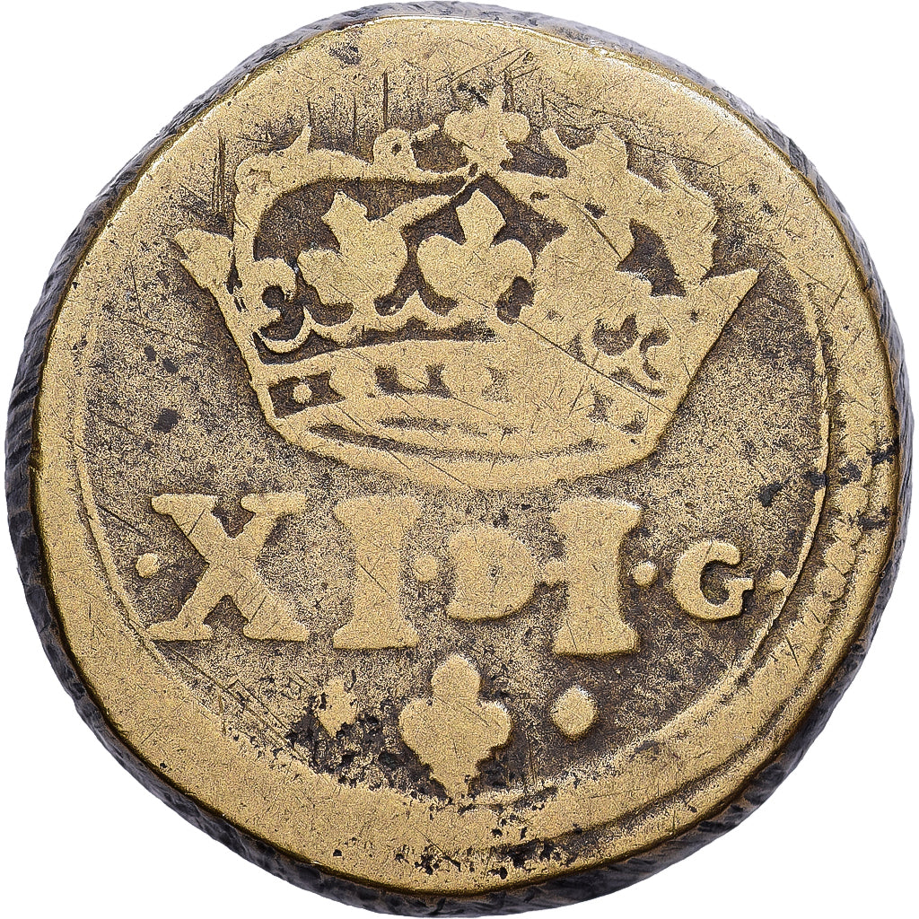 Francia, Poids Monétaire, Louis XIII, Franc de Forme Circulaire, Ottone, MB+