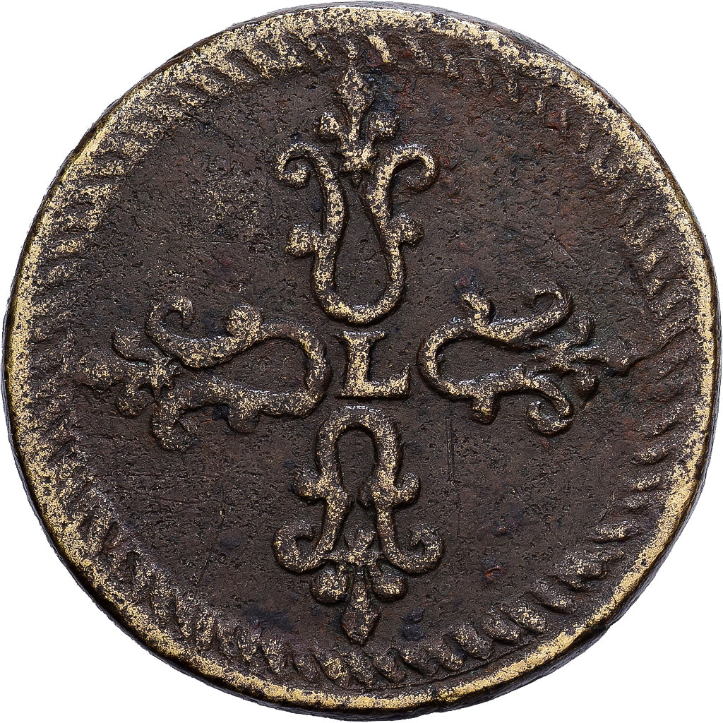 France, Poids Monétaire, Louis XIII, Franc de Forme Circulaire, Brass