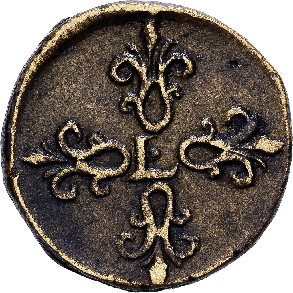 Frankreich, Poids Monétaire, Louis XIII, Quart de Franc de forme circulaire