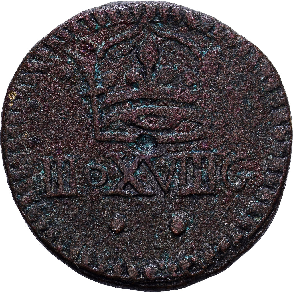 France, Poids Monétaire, Huitième d'Ecu, Brass, VF(30-35)