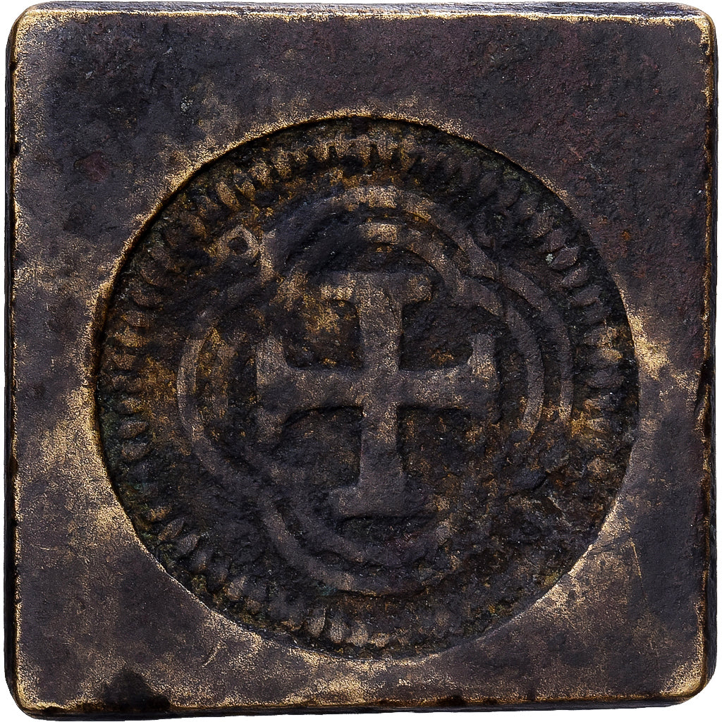 Spain, Poids Monétaire, Charles Quint, Quadruple Pistole, Brass, EF(40-45)