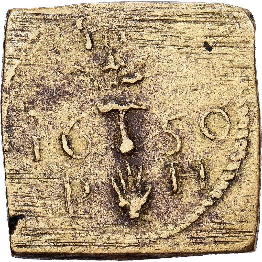 United Kingdom, Poids Monétaire, Demi Angelot, 1650, Anvers, Brass, EF(40-45)