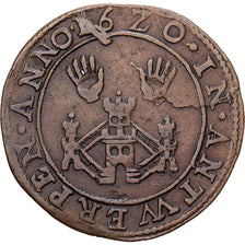 Spanish Netherlands, Anvers, Token, 1620, Tourbe, EF(40-45), Copper