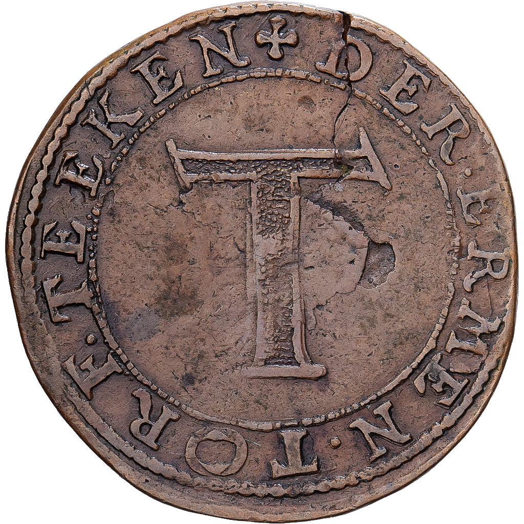 Spanish Netherlands, Anvers, Token, 1620, Tourbe, EF(40-45), Copper