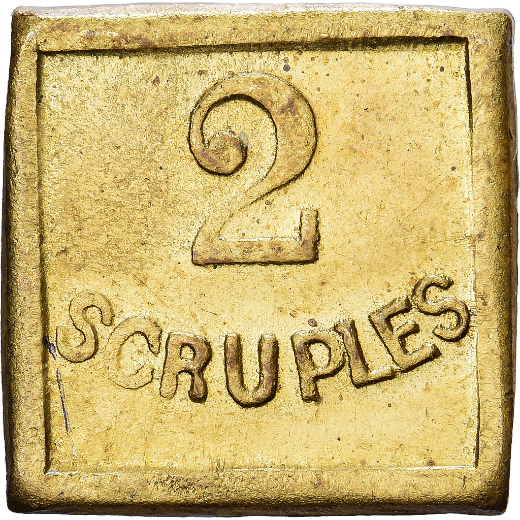 Regno Unito, Poids Monétaire, Apothicaire, 2 Scruples, Ottone, BB+