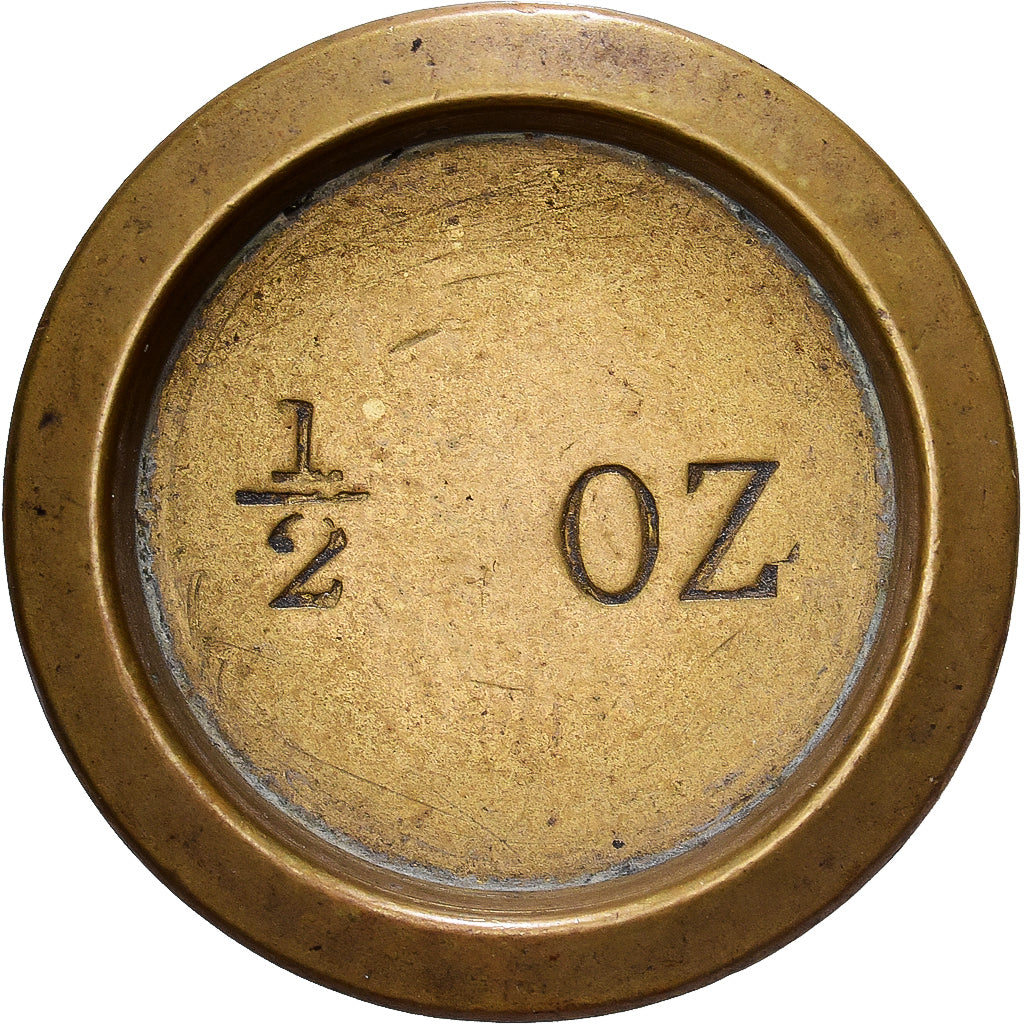 United Kingdom, Poids Monétaire, 1/2 OZ, Brass, AU(55-58)