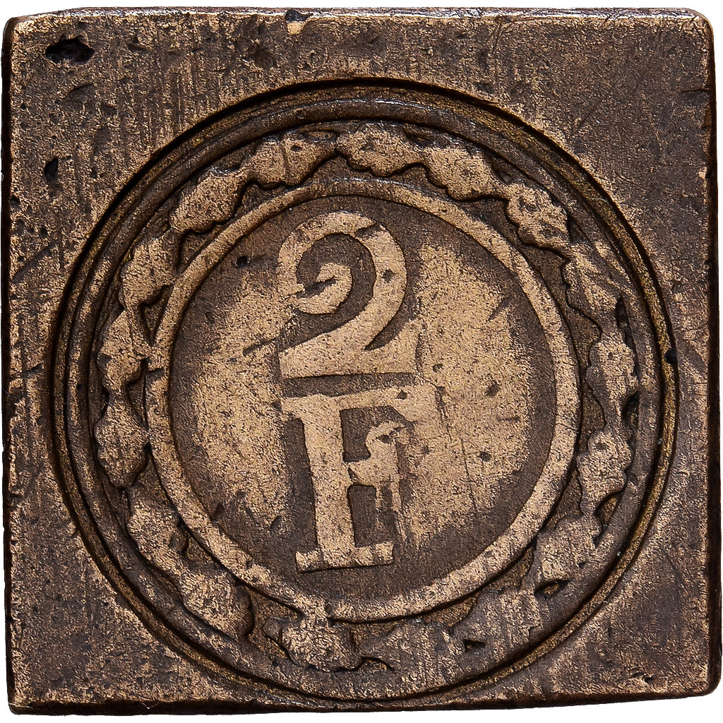 France, Poids Monétaire, 2 francs, Brass, AU(50-53)
