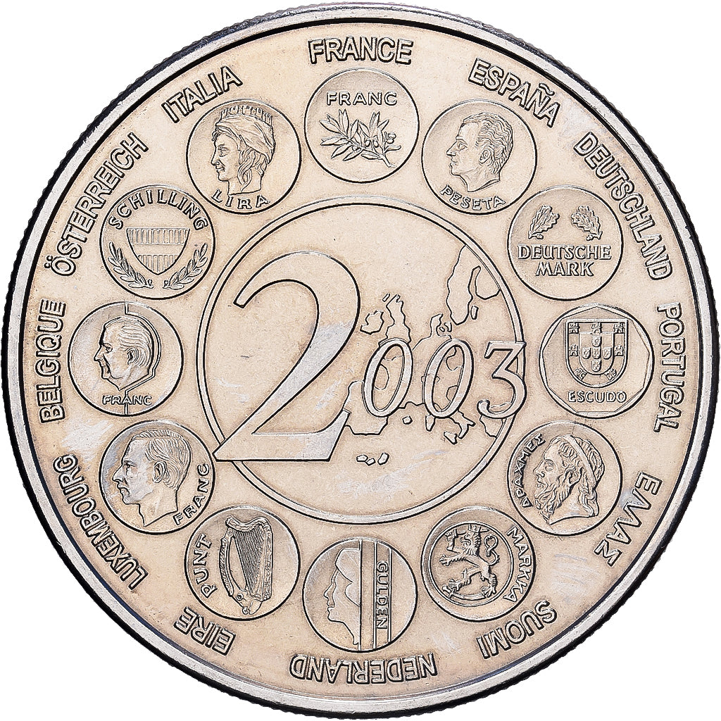 France, Médaille, L'Europe des XV, Essai, 2003, Cupro-nickel, FDC