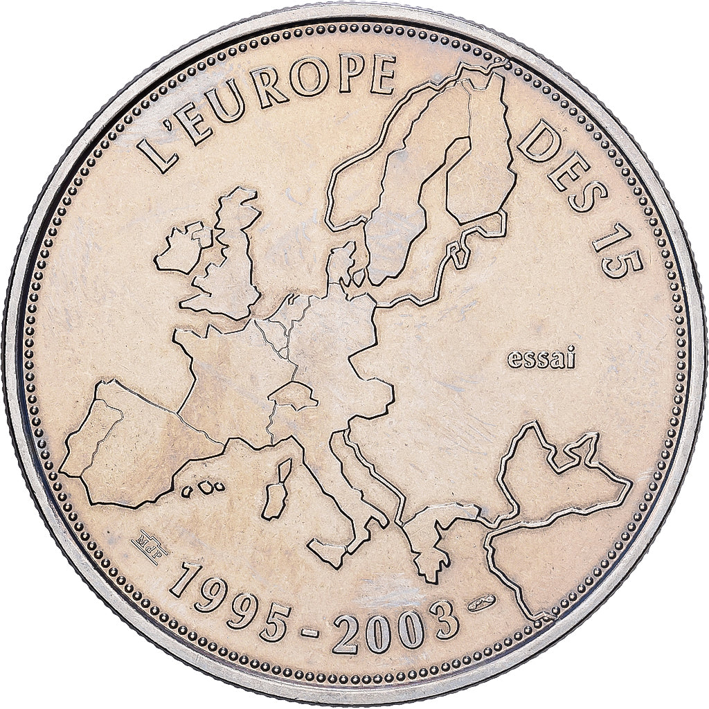France, Médaille, L'Europe des XV, Essai, 2003, Cupro-nickel, FDC