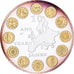 France, Medal, 10 ans de l'Euro, Copper Plated Silver, MS(65-70)