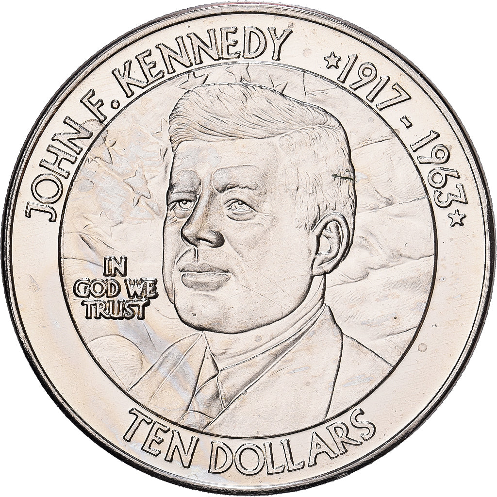Liberia, 10 Dollars, John F. Kennedy, 2003, Copper-nickel, MS(65-70)