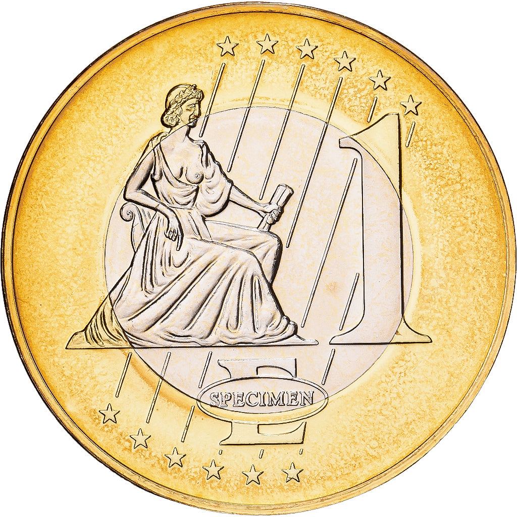 Vatican, Medal, 1 E, Essai-Trial Benoit XVI, 2007, Bi-Metallic, MS(63)