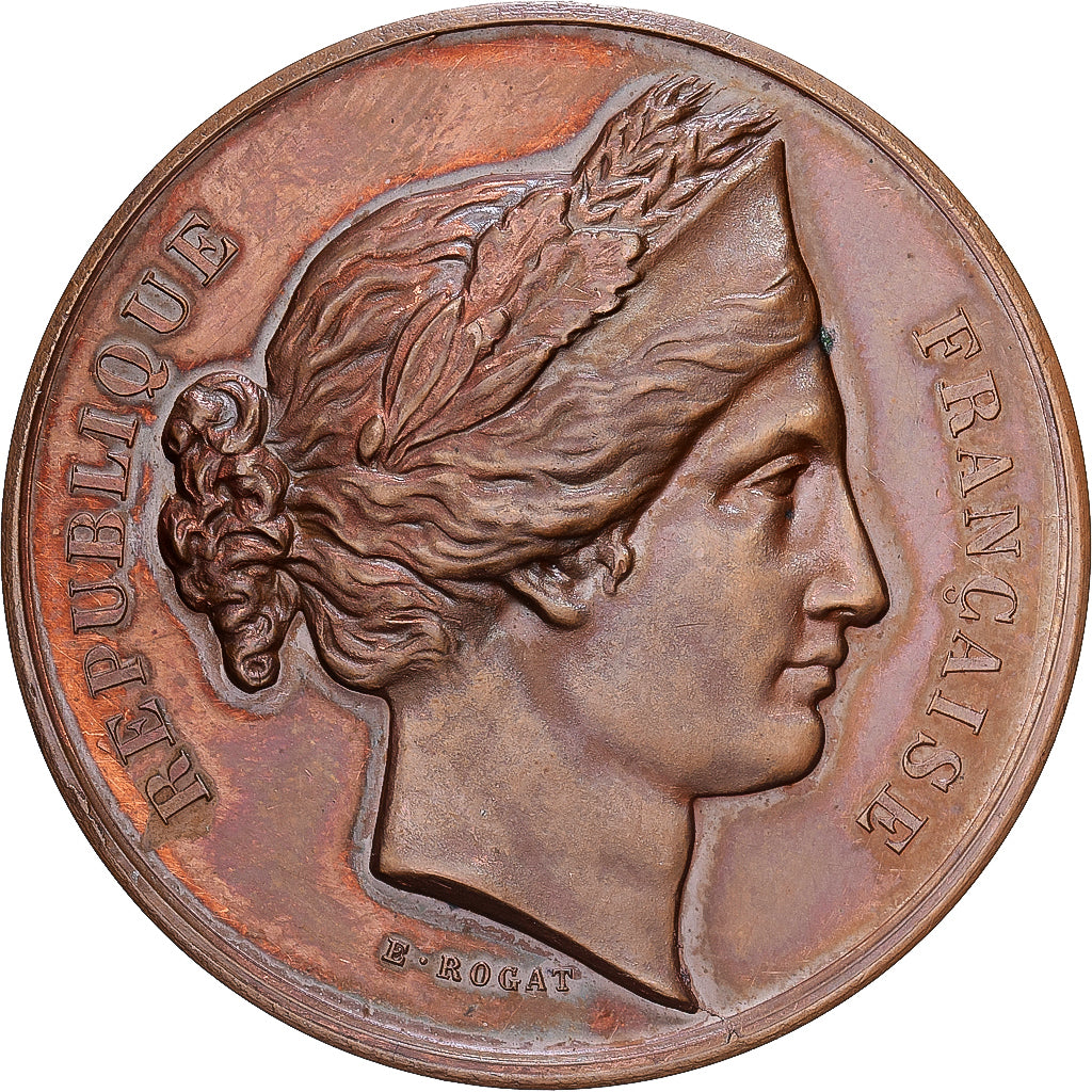 Francia, medalla, Lycée Louis-Le-Grand, Concours Général, 1877, Cobre, Rogat