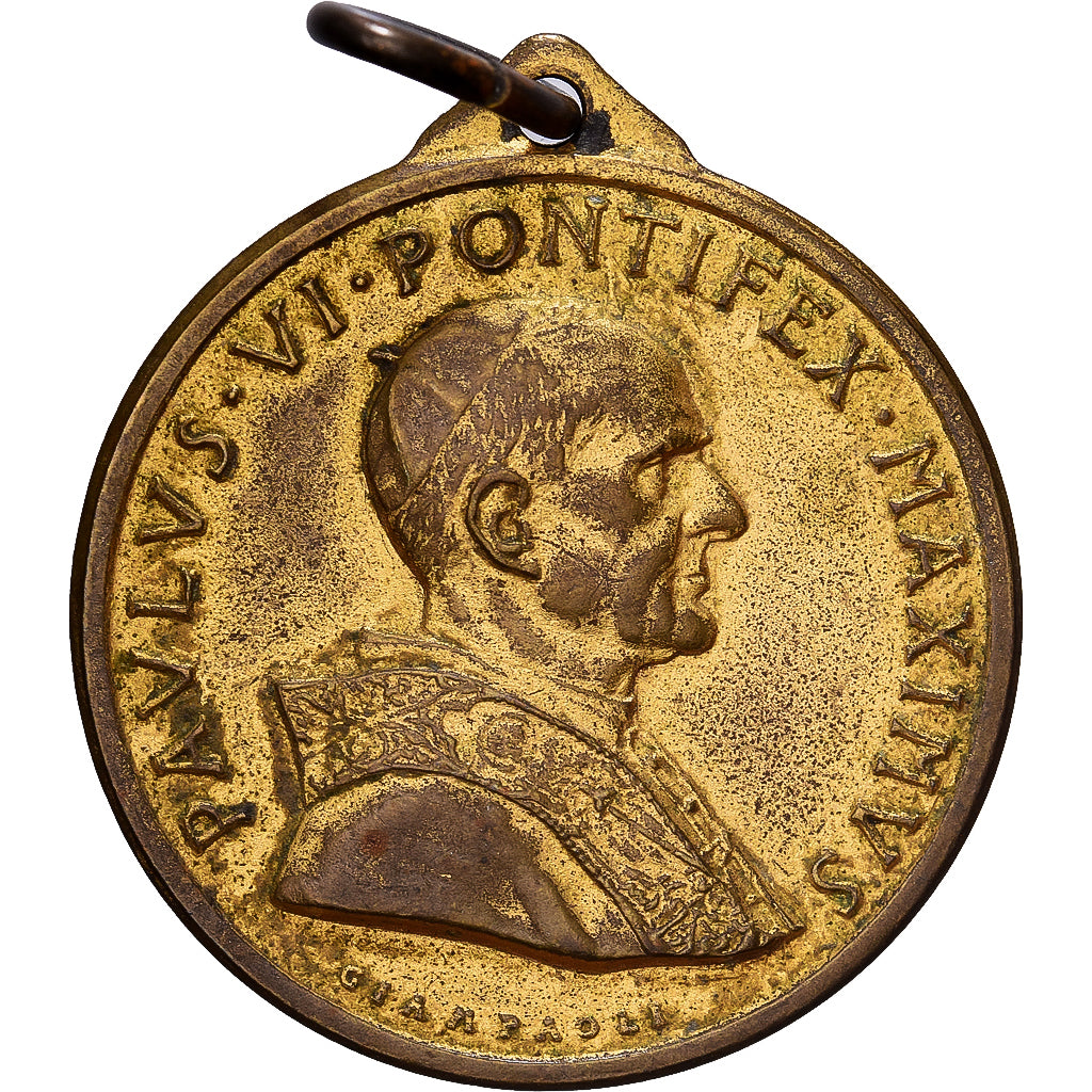 Vatican, Medal, Le Pape Paul VI, Copper Gilt, Giampaoli, EF(40-45)