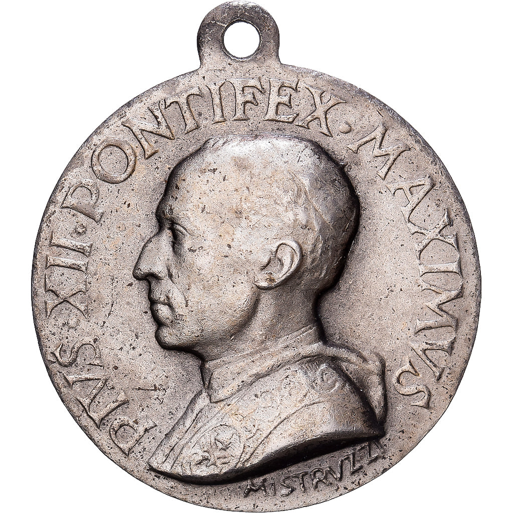 Vatican, Medal, Le Pape Pie XII, Silvered bronze, Mistruzzi, AU(55-58)