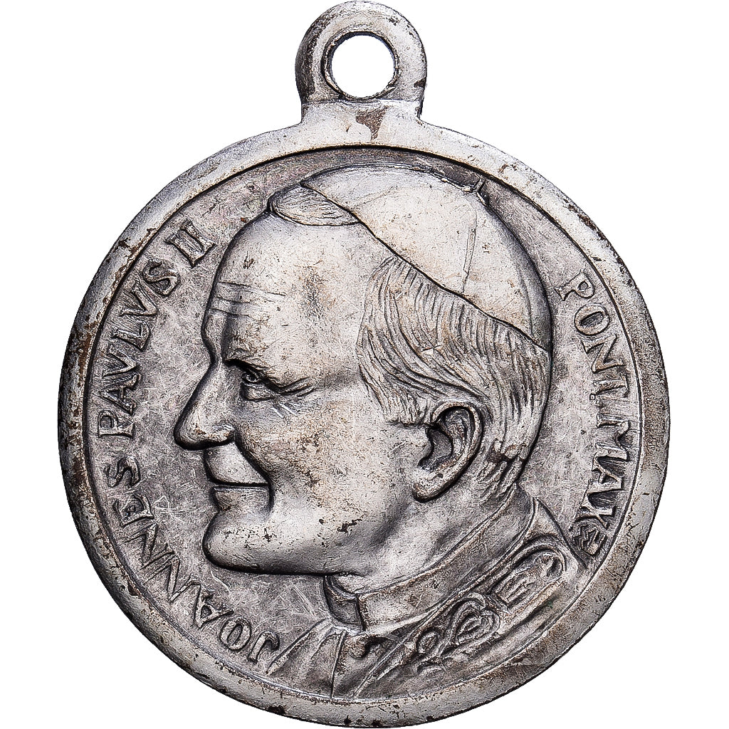 Vatican, Medal, Le Pape Jean-Paul II, Silvered bronze, Notre Dame de Lourdes