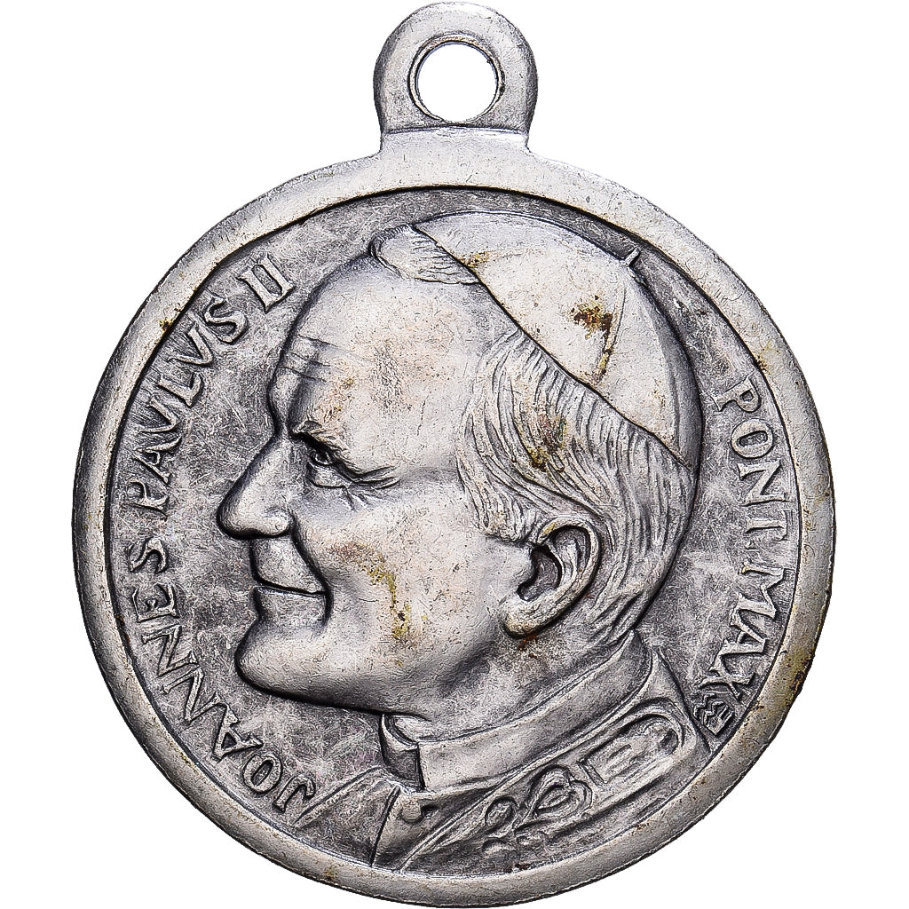 Vatican, Medal, Le Pape Jean-Paul II, Silvered bronze, Notre Dame de Lourdes