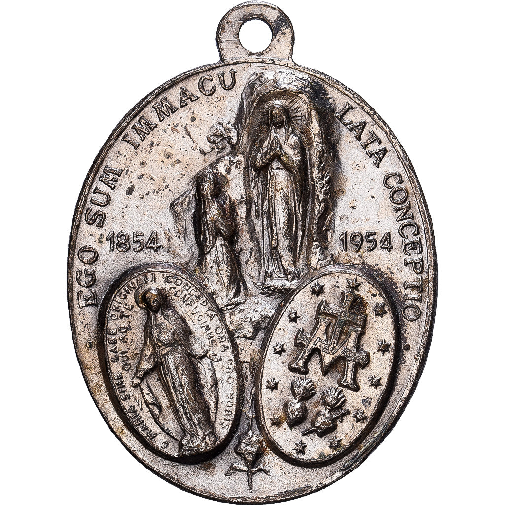 Vatican, Medal, Le Pape Pie XII, 1954, Silvered bronze, EF(40-45)