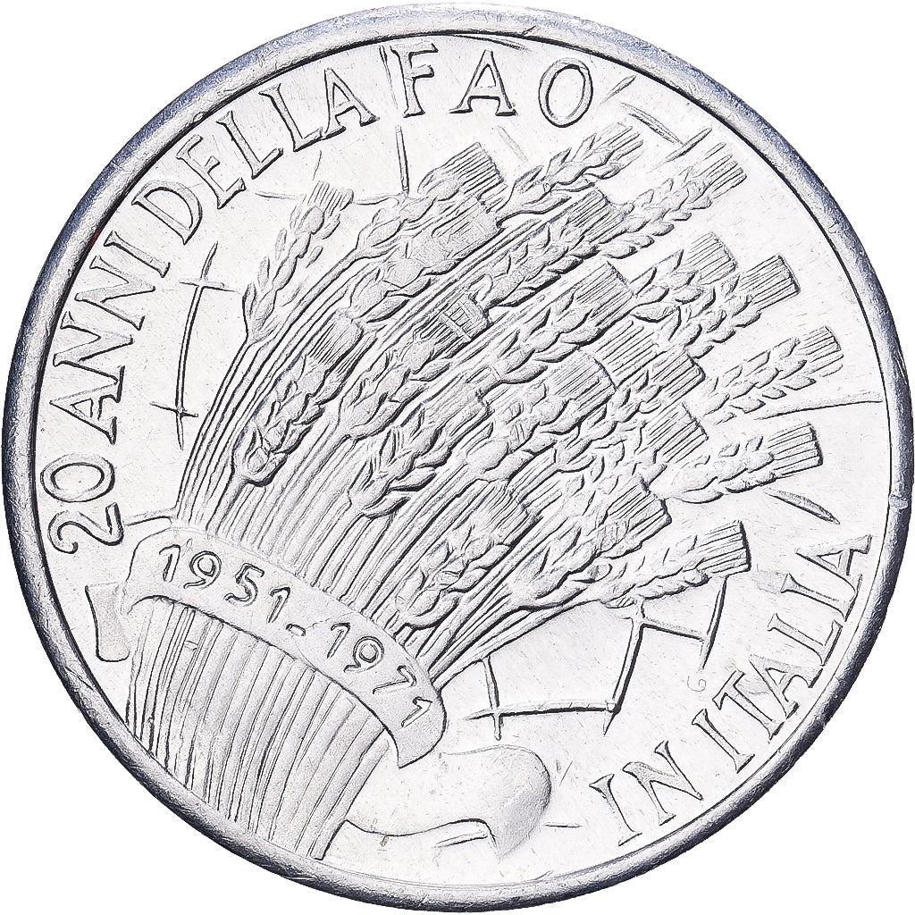 Włochy, medal, Cérès, FAO, Rome, Nations Unies, 1971, Aluminium, MS(63)