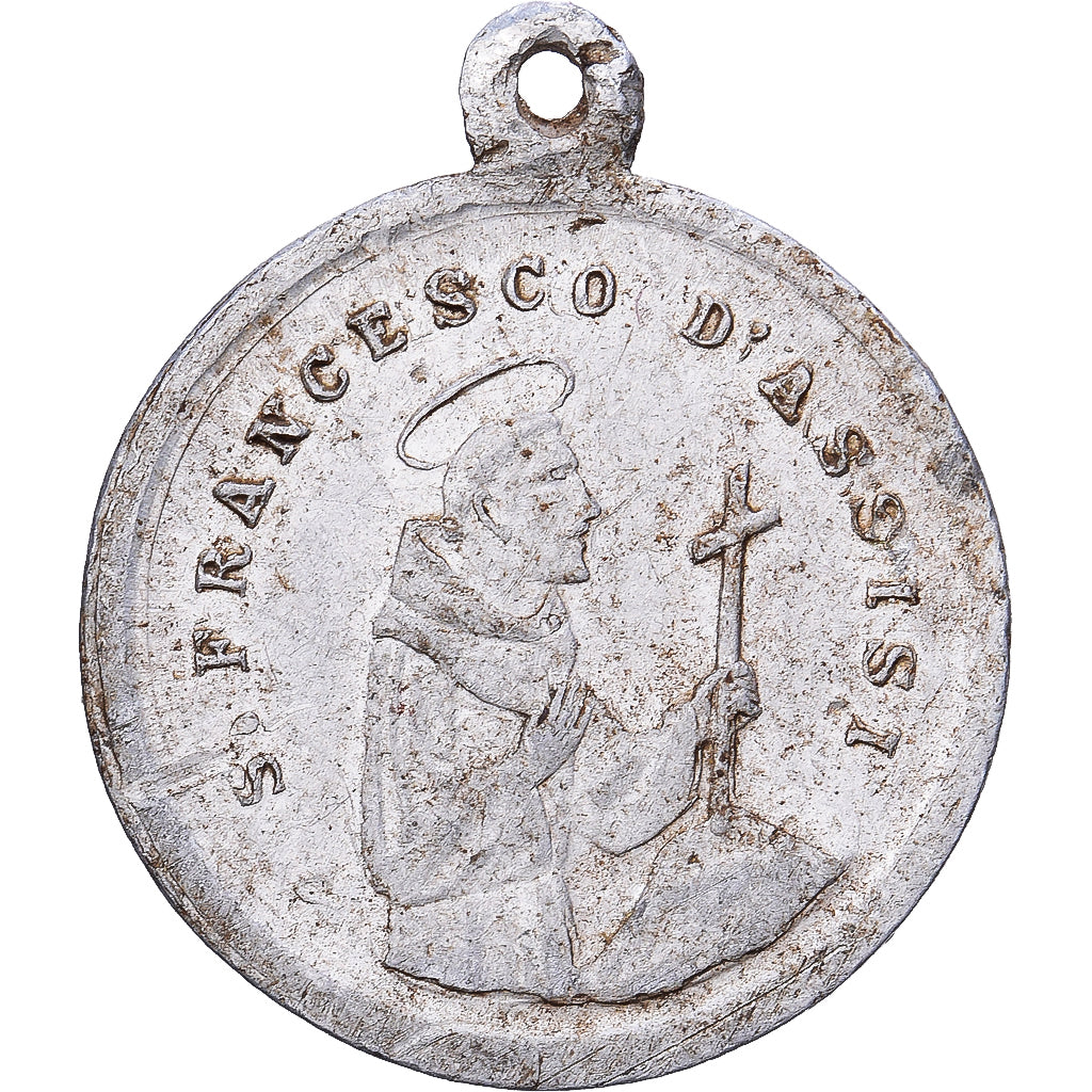 France, Médaille, Saint François d'Assise, Aluminium, TTB