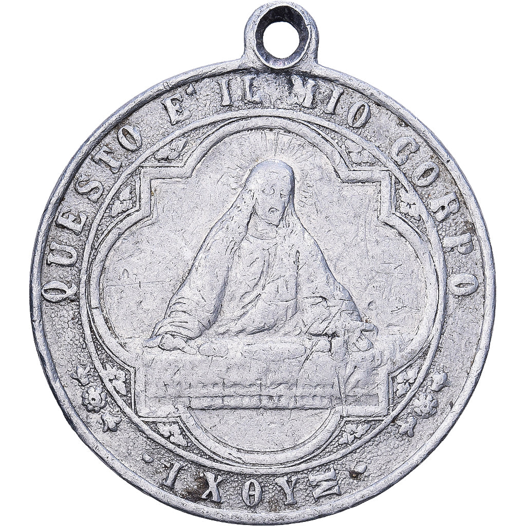 Italien, Medaille, Ricordo della mia Prima Comunione, Aluminium, SS