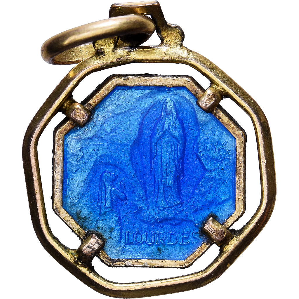 Frankreich, Medaille, Notre Dame de Lourdes, Gilt Metal, VZ