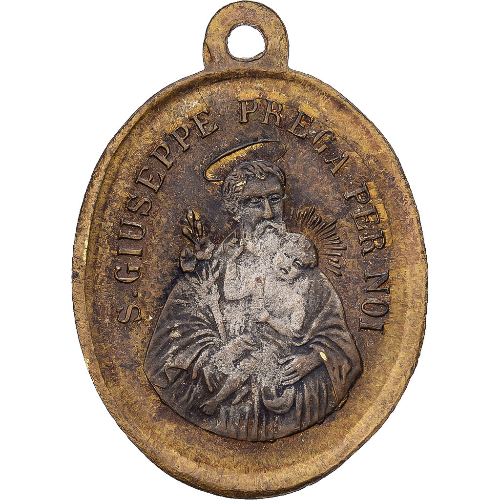 Italia, medaglia, San Giuseppe, Ottone, BB