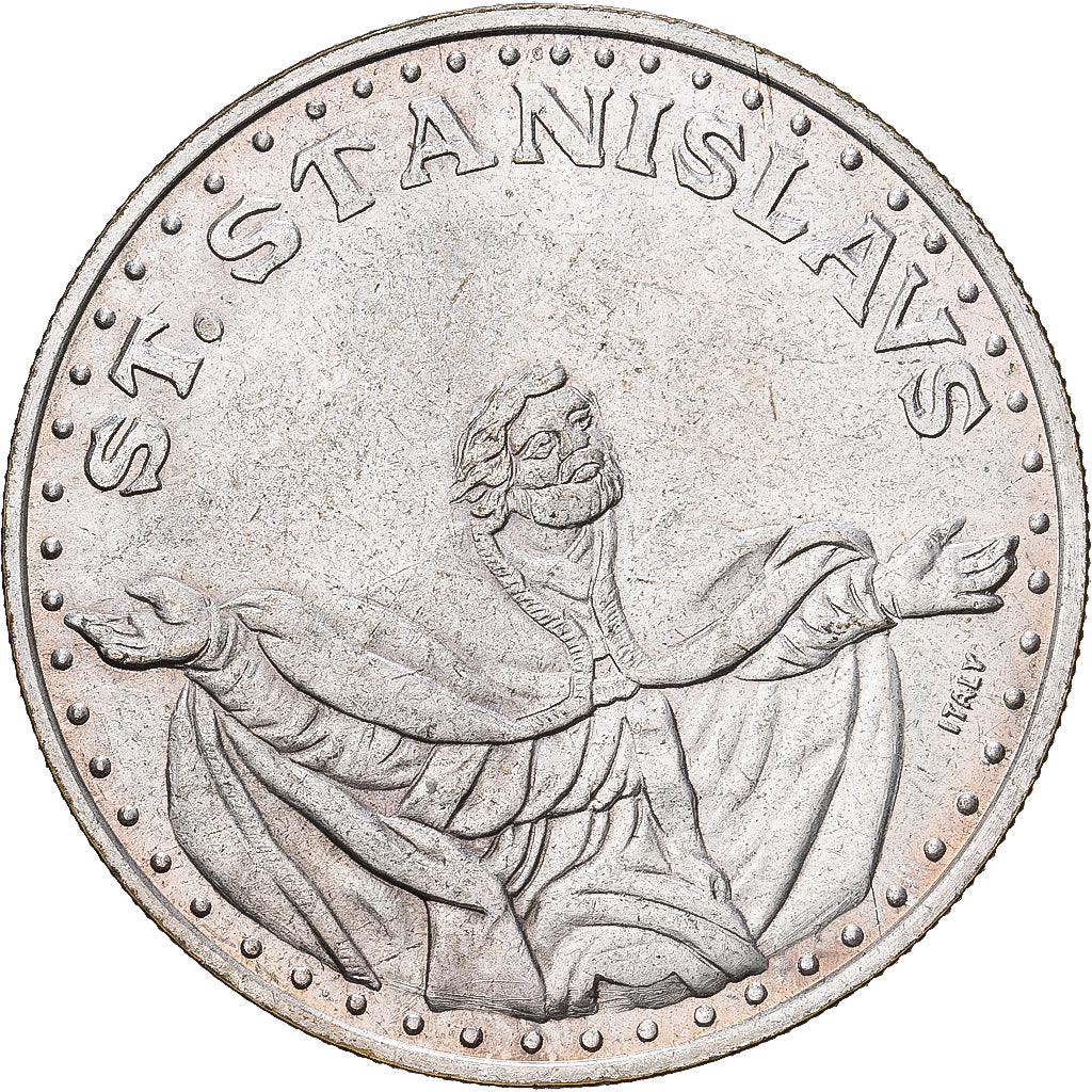 Vatican, Medal, Jean-Paul II, Saint Stanislaus, Silvered bronze, AU(50-53)