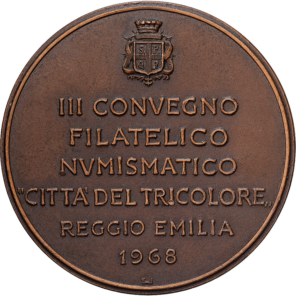Italië, Medaille, Antonio Fontanesi, III Convegno Filatelico Numismatico, 1968